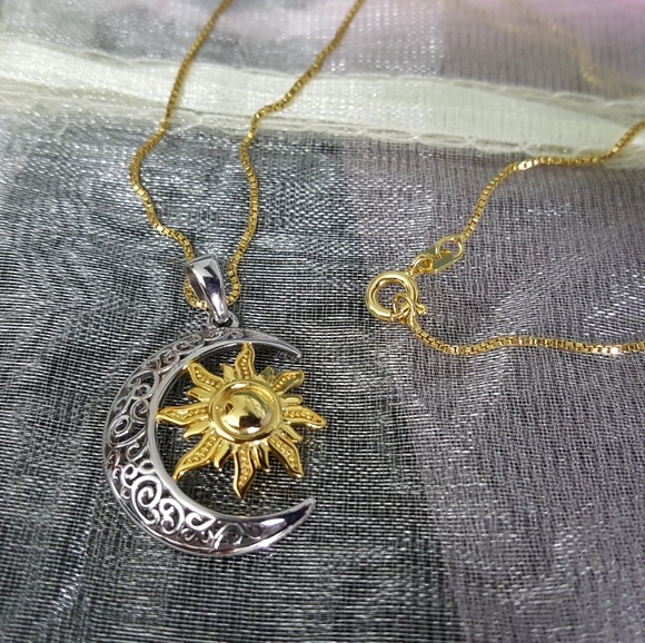 Bohemian Sun and Moon Pendant - Picture 2 of 5
